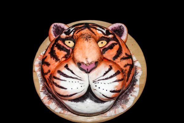 3d decorazione di torta di compleanno di tigre — Foto Stock © Time ...