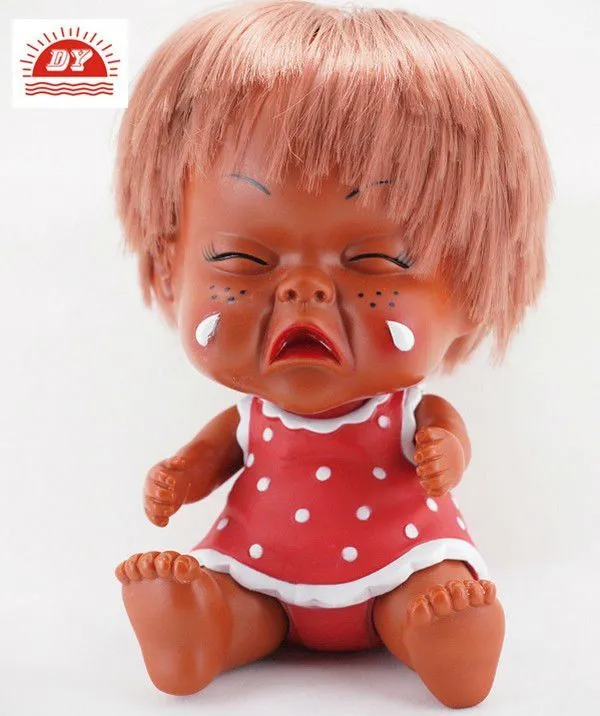 3d diseño personalizado de plástico niña llorando muñecas-Muñecas ...