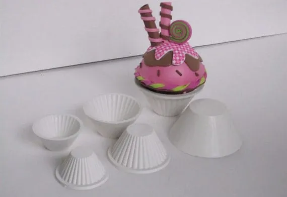 Espuma 3D Cupcake Craft espuma molde Fofucha por FofuchasDolls
