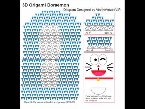 Origami 3D diagrama - Imagui