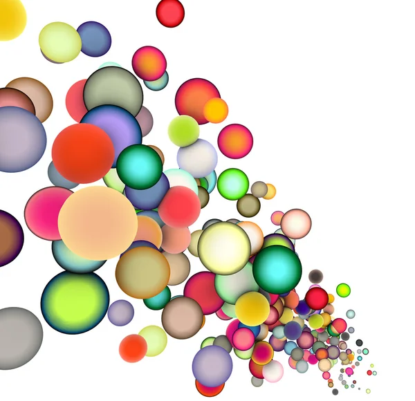 3D render cadenas de flotar bolas en varios colores — Foto stock ...