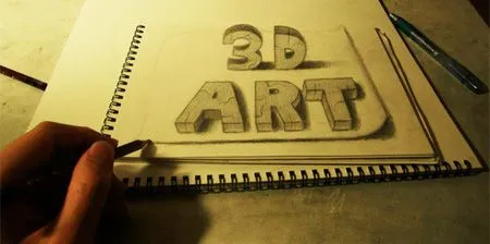 Como hacer letras en 3D a lapiz - Imagui