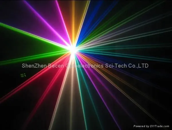 3W Full Color animation laser with high speed DMX RGB stage ...