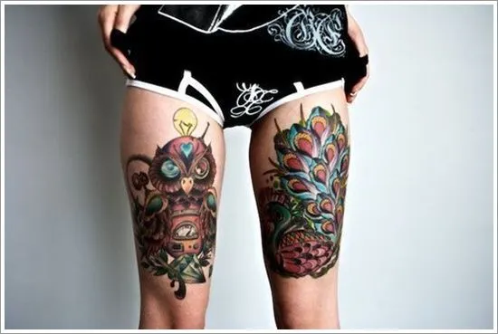 40 sensuales tatuajes en las piernas para mujeres