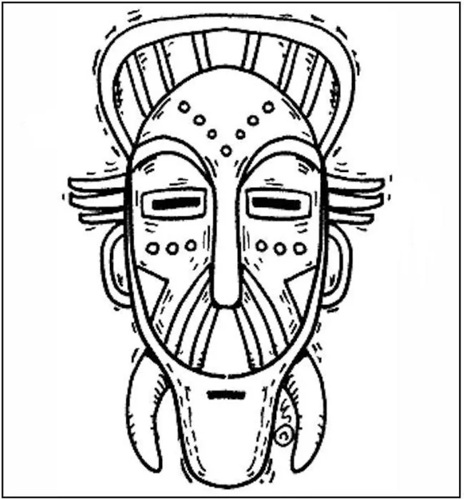 45+ Desenhos de Máscaras Africanas para Imprimir e Colorir/Pintar