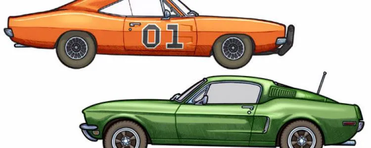 451 Illustrator, dibujos hechos a mano de coches de película ...