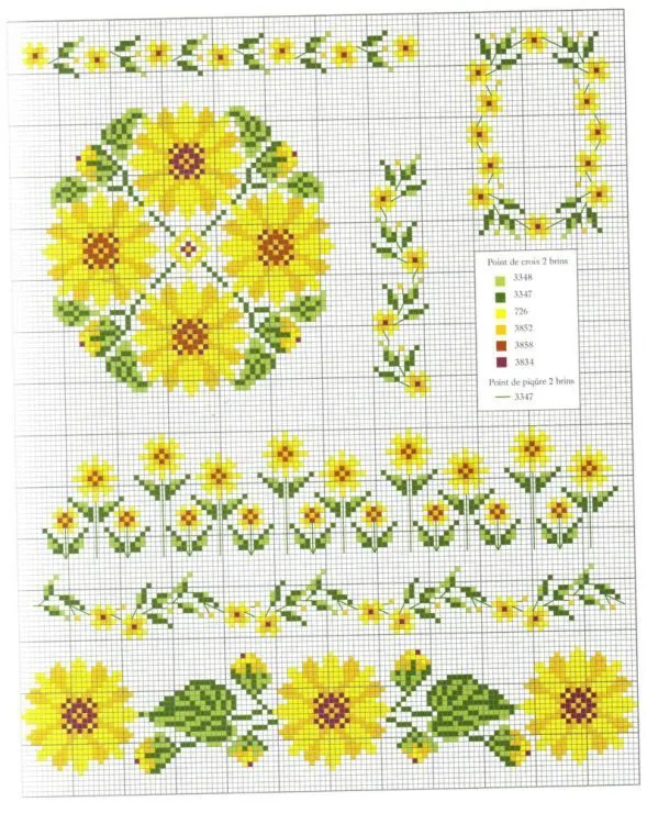 49 ideas de Girasol en punto de cruz | punto de cruz, bordados en punto cruz,  punto de cruz flores