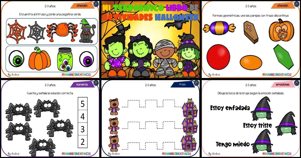 Más de 50 actividades educativas sobre Halloween para descargar gratis y  que los niños aprendan mientras se divierten