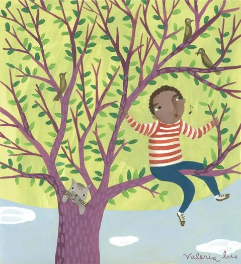 $50 – Lámina para enmarcar “Nene en el árbol” | La Casuni