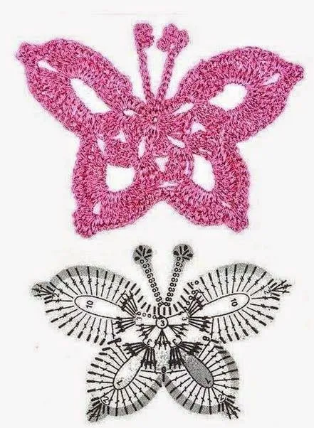 50 Mariposas, muchos patrones. | Crochet desde El Tabo. 50 Mariposas, muchos patrones. | Crochet desde El Tabo.