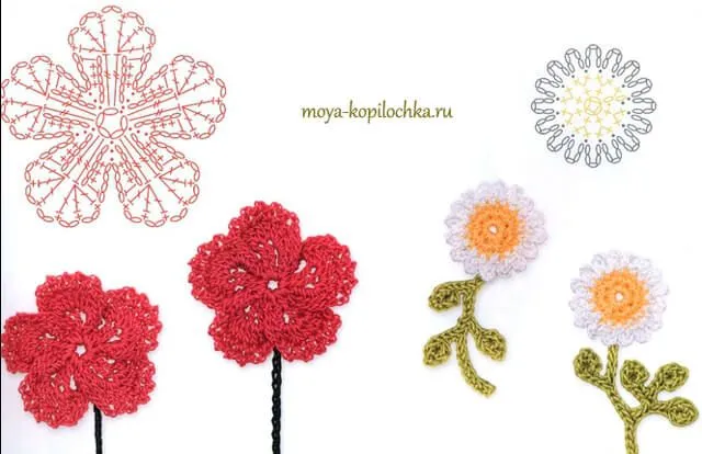 60 Patrones de Flores, Hojas y Mariposas Crochet | Todo crochet