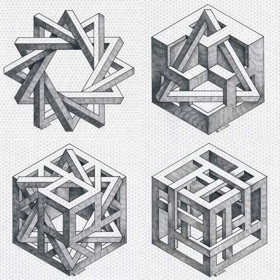 61 ideas de Cubos y Figuras 3D Raras | arte geométrico, dibujo geométrico,  dibujos de geometria