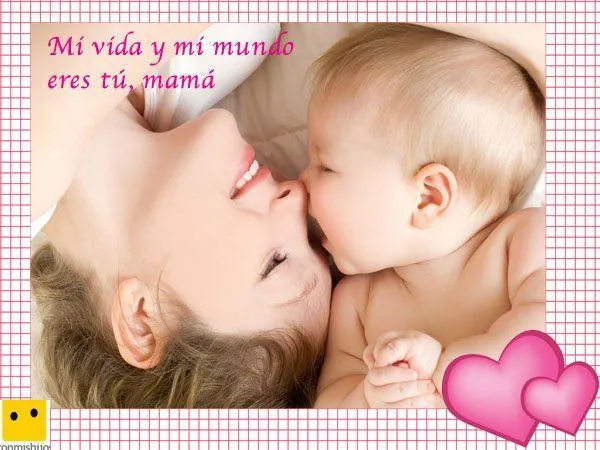 Imagenes de madres con sus bebés con frases - Imagui