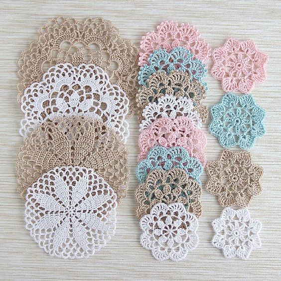 64 Mini Carpetas circulares en crochet (Patrones) - Crochetisimo