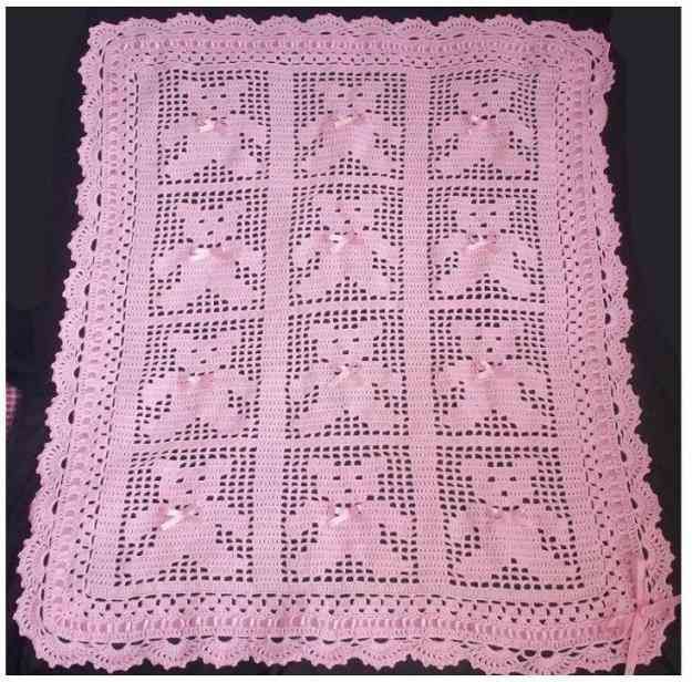 Colcha para bebé tejida a crochet patrones - Imagui