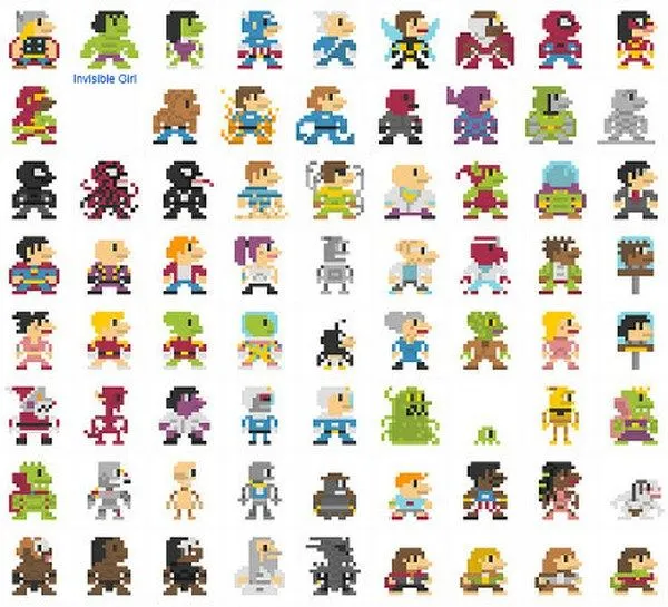 696 personajes al estilo de Mario Bros[8 pixeles] - Taringa!