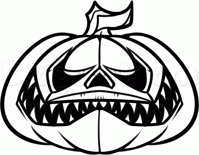 Dibujos faciles paso a paso: Dibujar una Calabaza de Halloween