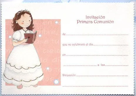 Modelos de tarjeta de invitación para primera comunión - Imagui