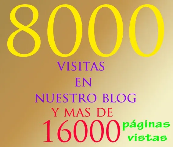 8000 VISITAS YA EN NUESTRO BLOG