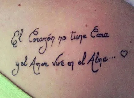 Frases tatuadas en español, inglés y francés para hombre y mujer ...