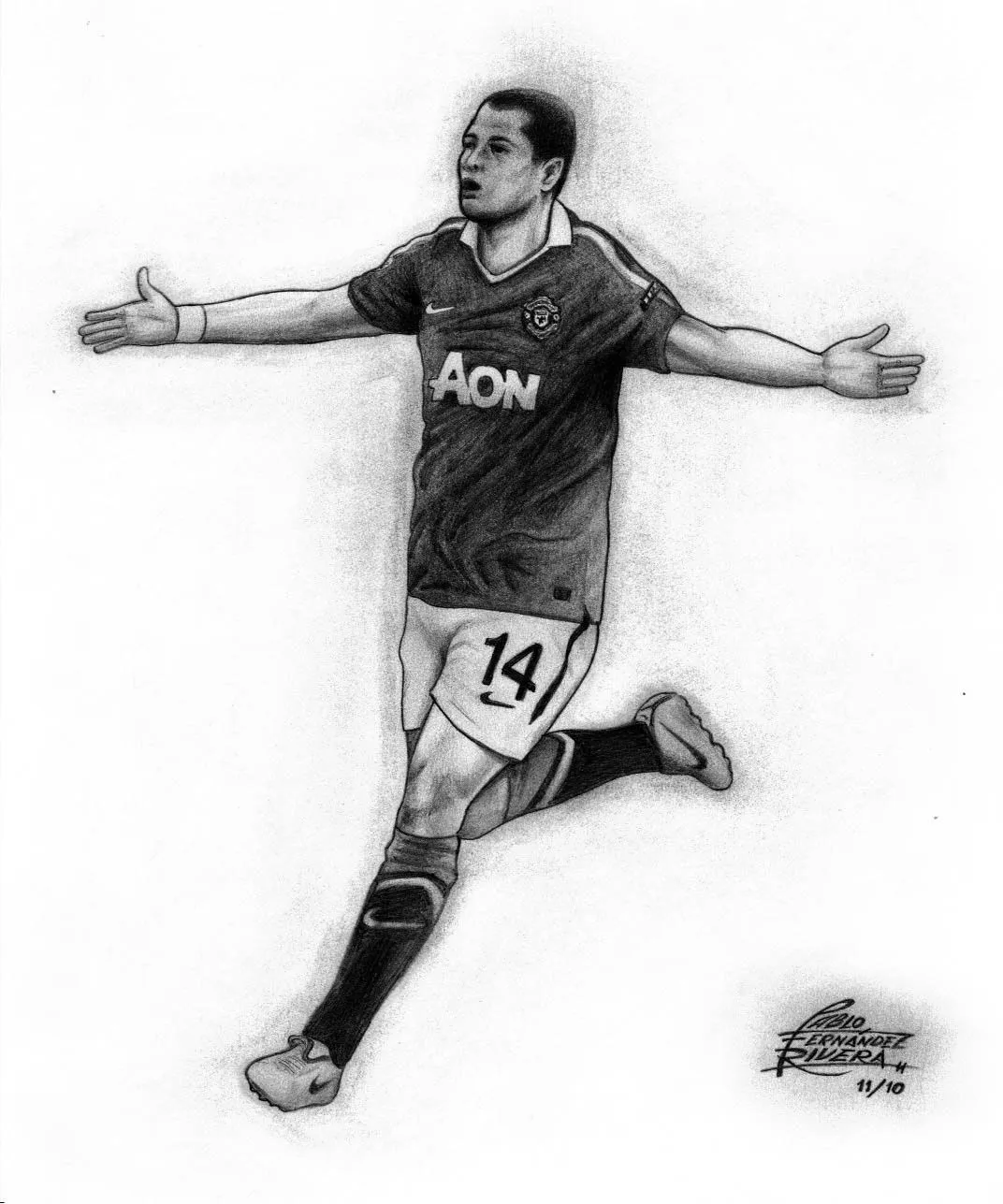 Este es mi primer dibujo de un futbolista en blanco y negro, lo he ...