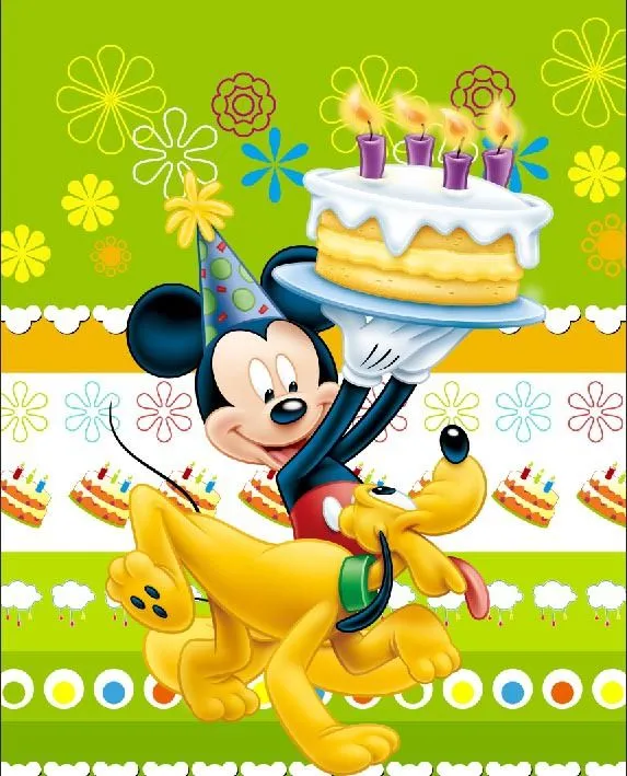 8x8FT Mickey Mouse Pluto velas pastel de cumpleaños del bebé niños ...