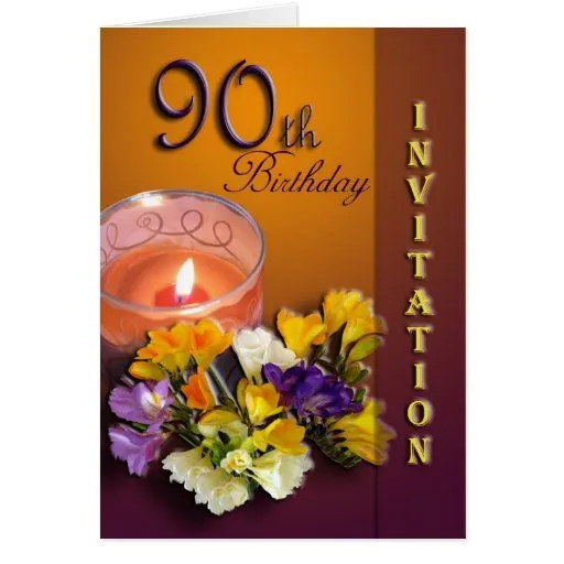 90.o Invitación de la celebración del cumpleaños - Tarjeta De ...