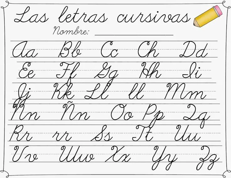 Letras Cursivas 3-5Gr | Cool to school | Pinterest | Blog and Html