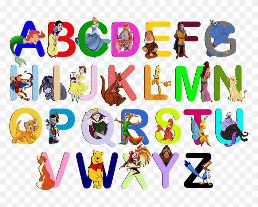 El Abecedario Abecedario - Alphabet Disney, HD Png Download -  800x600(#4417685) - PngFind