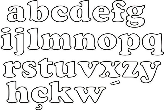Moldes de letras para artesanato. | Abecedario, para aprender ...