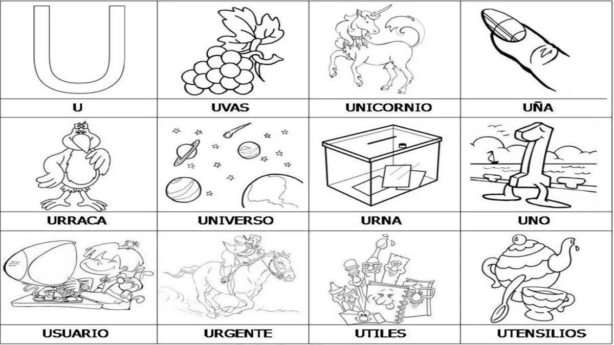 abecedario-en-imagenes24 | Vocales para colorear, Fichas de vocales abecedario-en-imagenes24 | Vocales para colorear, Fichas de vocales