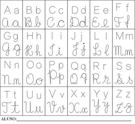 El alfabeto español letra cursiva imagenes para imprimir - Imagui