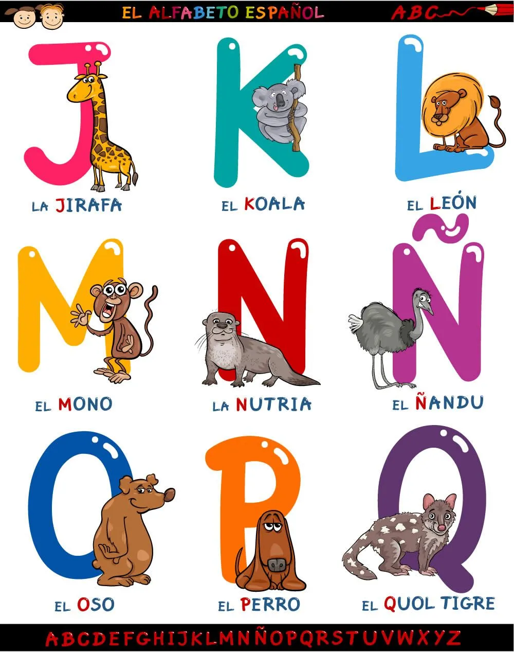 ABECEDARIO INFANTIL ® Las letras del alfabeto para niños ABECEDARIO INFANTIL ® Las letras del alfabeto para niños