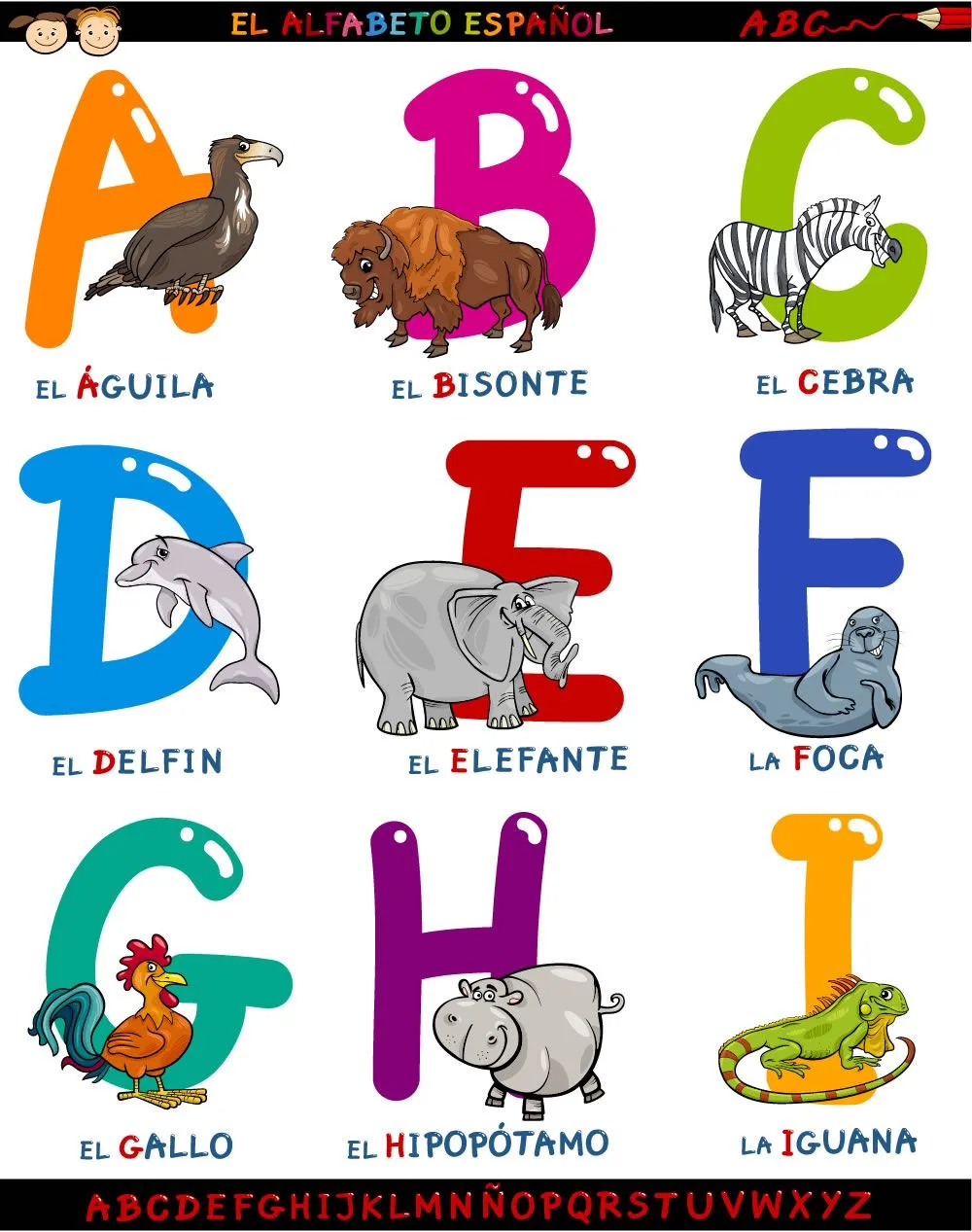 ABECEDARIO INFANTIL ® Las letras del alfabeto para niños ABECEDARIO INFANTIL ® Las letras del alfabeto para niños