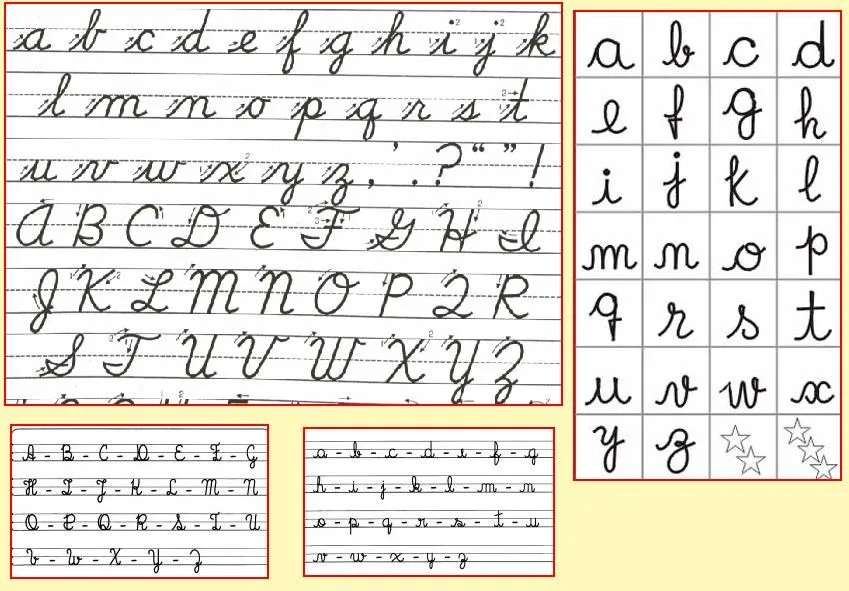 Letra cursiva abecedario - Imagui