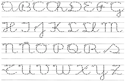 El abecedario en letra cursiva minuscula - Imagui