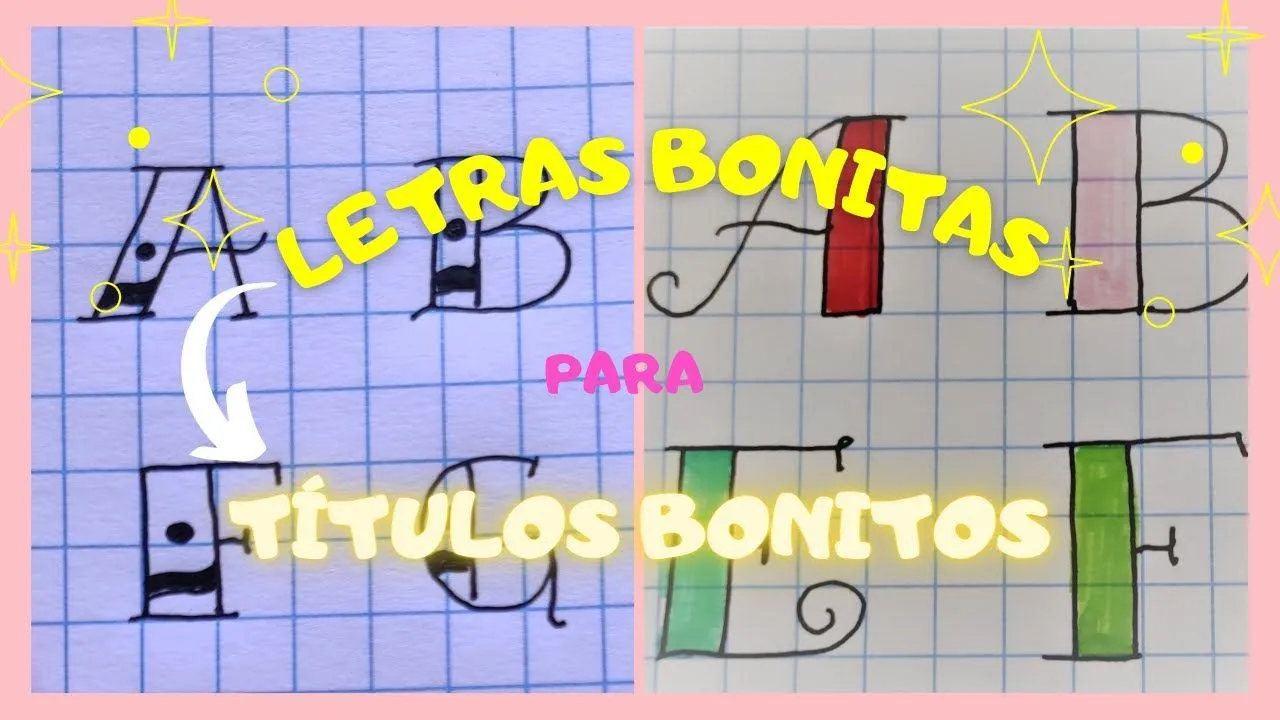 ABECEDARIO DE LETRAS BONITAS PARA TÍTULOS BONITOS| LETRAS BONITAS| APUNTES  BONITOS - YouTube