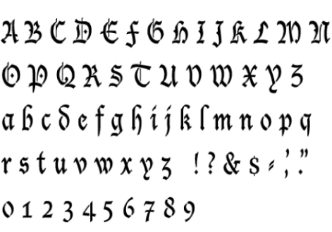 Abecedario de letras góticas | Codices y caligrafía | Pinterest
