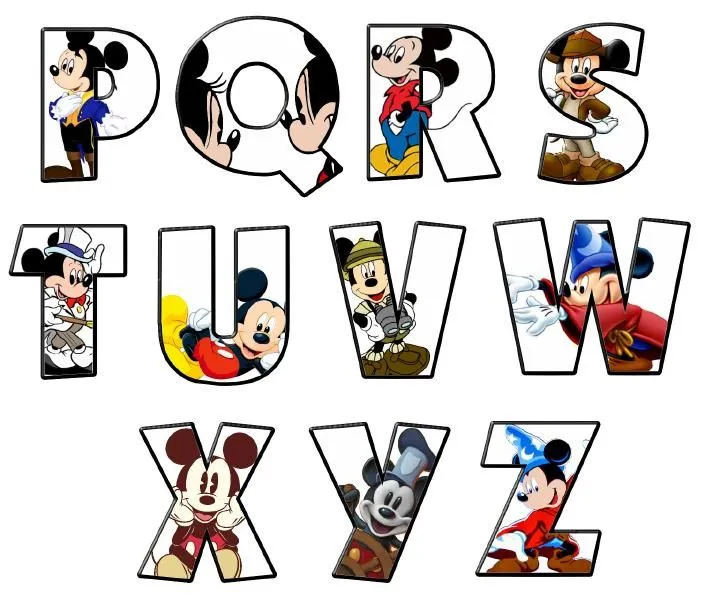 Letras de abecedario Disney - Imagui