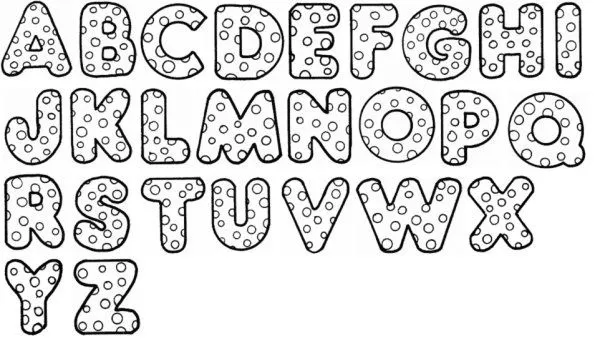 Molde de letras del abecedario grandes - Imagui