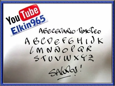 Abecedario timoteo con pluma caligrafica - YouTube
