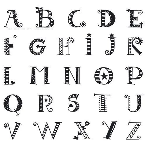 letras bonitas para decorar cuadernos abecedario - Buscar con ...
