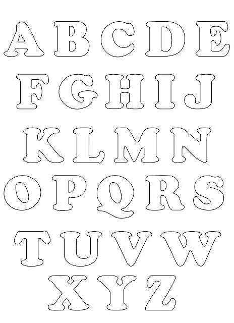 Moldes de letras del abecedario para foamy - Imagui