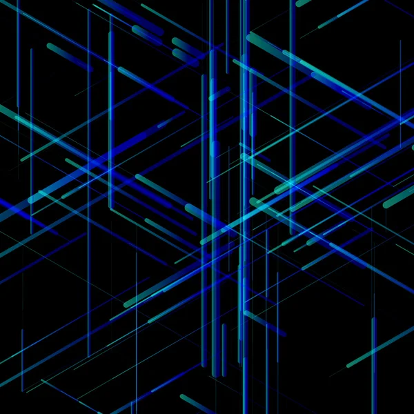 Abstract isometric computer generated 3D blueprint visualization ...