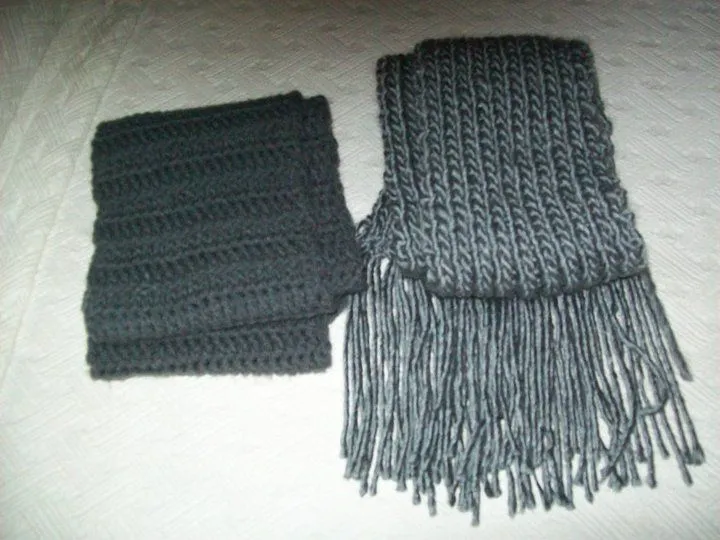Abuela Cata Tejido de Diseño: Bufandas en tonos de grises