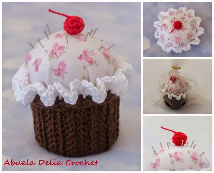 Abuela Delia Crochet: Alfiletero Cupcake | crochet | Pinterest