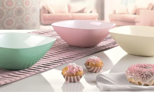 Los accesorios en color pastel en la cocina