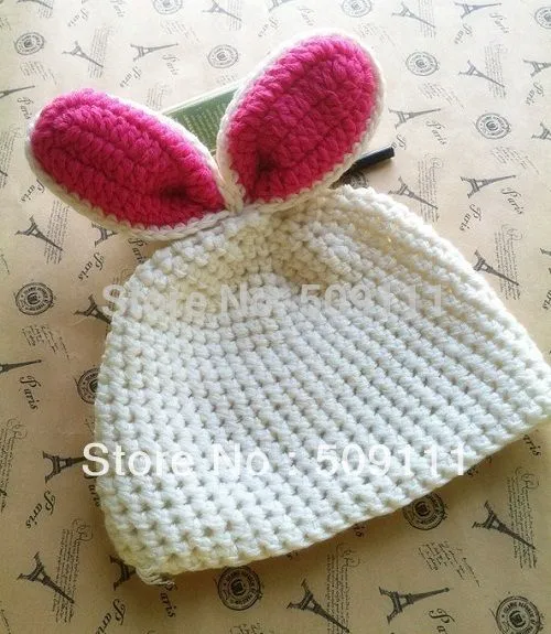 Gorro a crochet para bebé con orejas - Imagui