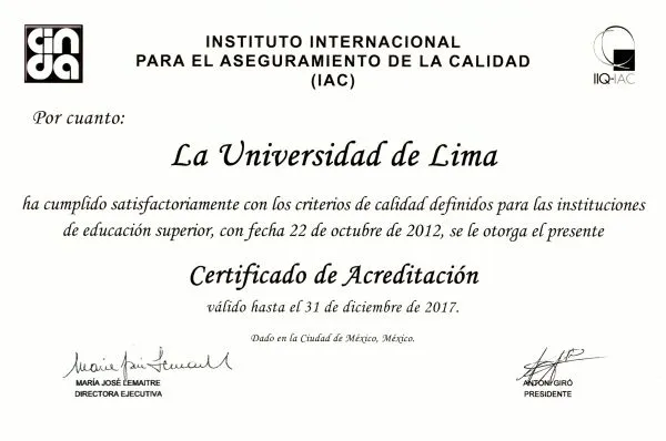 Acreditación internacional de la Ulima | Universidad de Lima