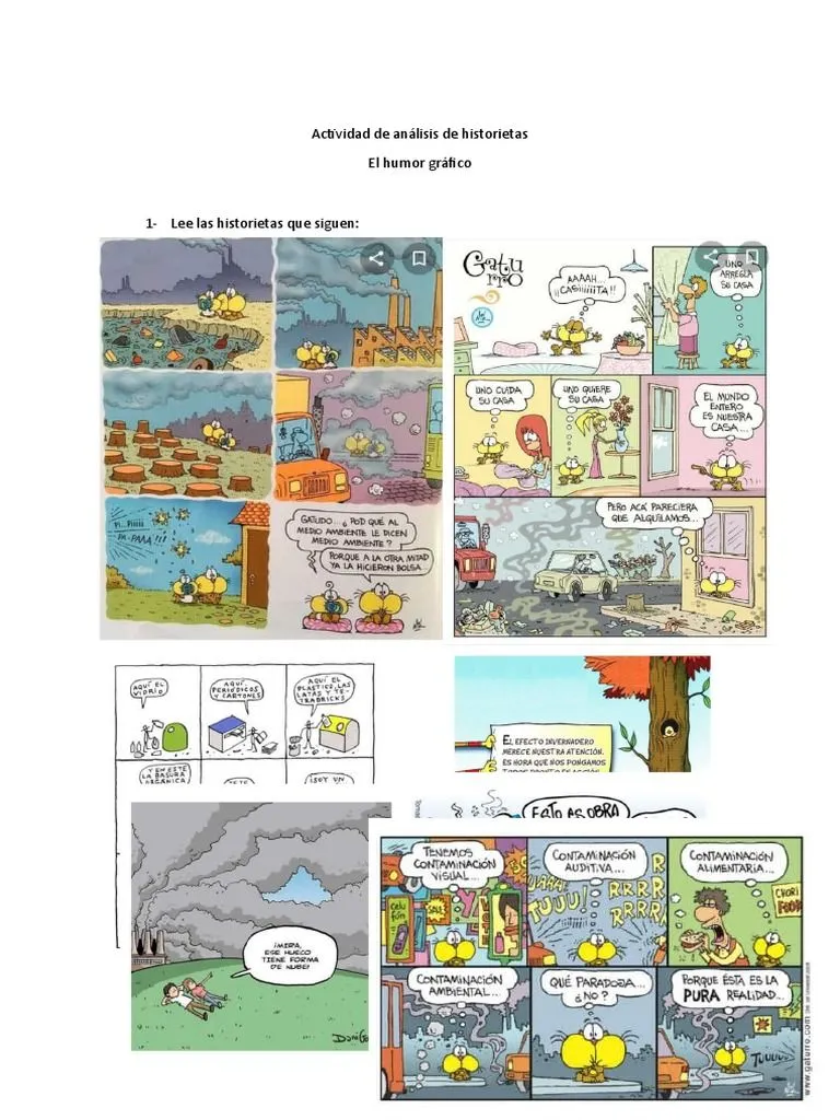 Actividad de Análisis de Historietas 2do Medio Ambiente | PDF